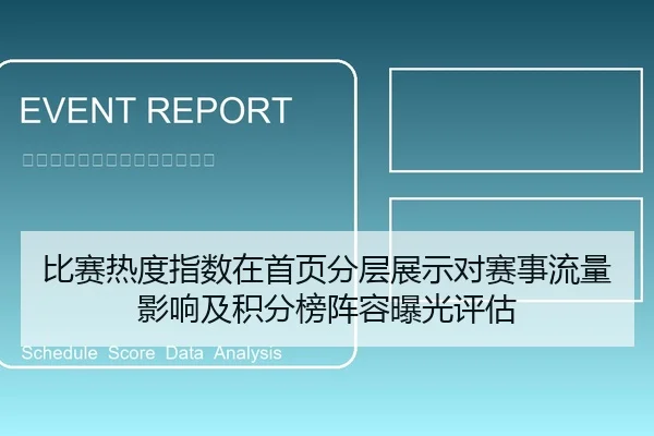 比赛热度指数在首页分层展示对赛事流量影响及积分榜阵容曝光评估