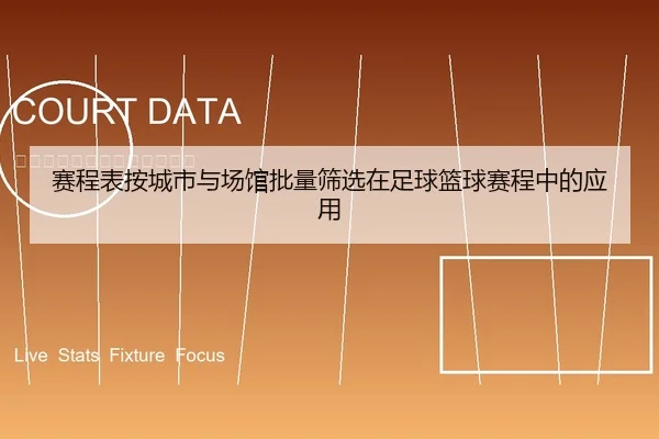 赛程表按城市与场馆批量筛选在足球篮球赛程中的应用